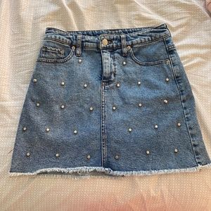 Studded Denim Skirt Size 6! NWOT